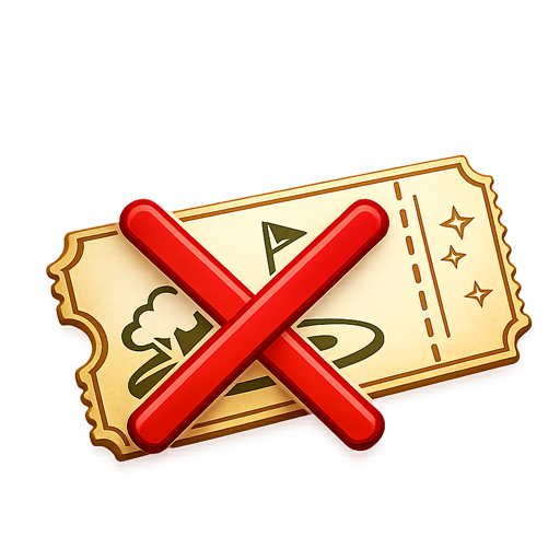 No tournament ticket required icon