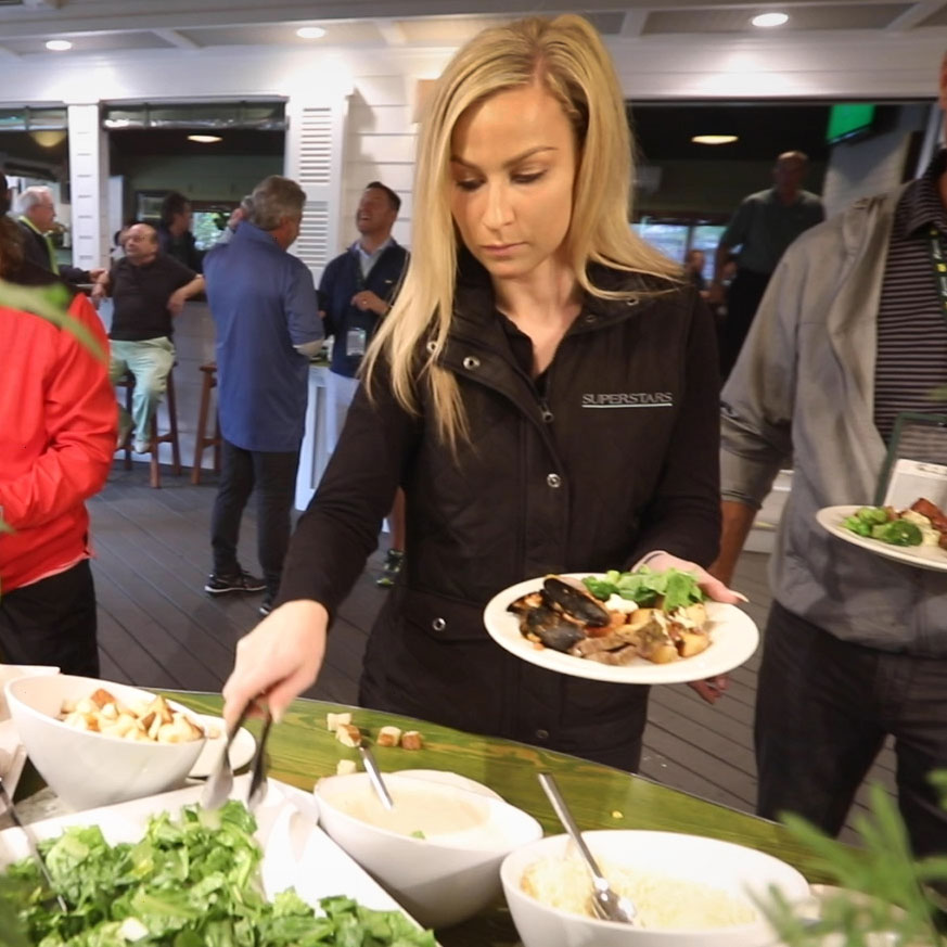 Guests Enjoying the Fairway Buffet